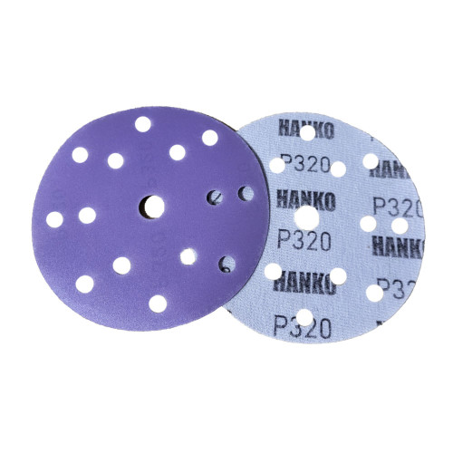 HANKO FILM CERAMIC P320 Инновационные шлифовальные диски (150 мм, 15 отверстий)