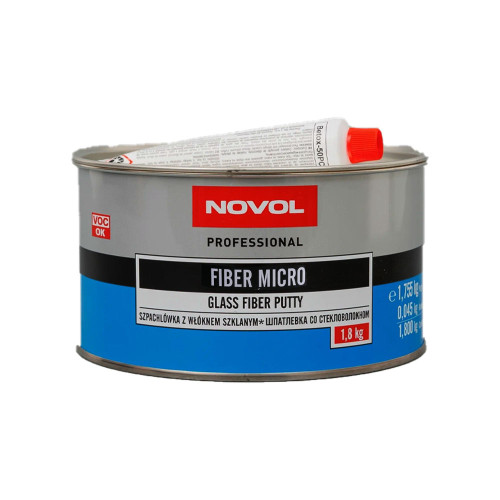 NOVOL Шпатлёвка со стекловолокном Fiber micro 1,8 кг